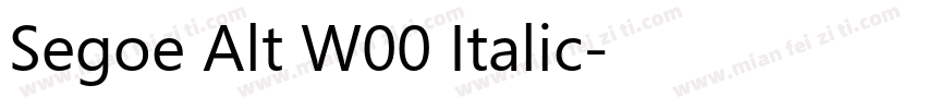 Segoe Alt W00 Italic字体转换